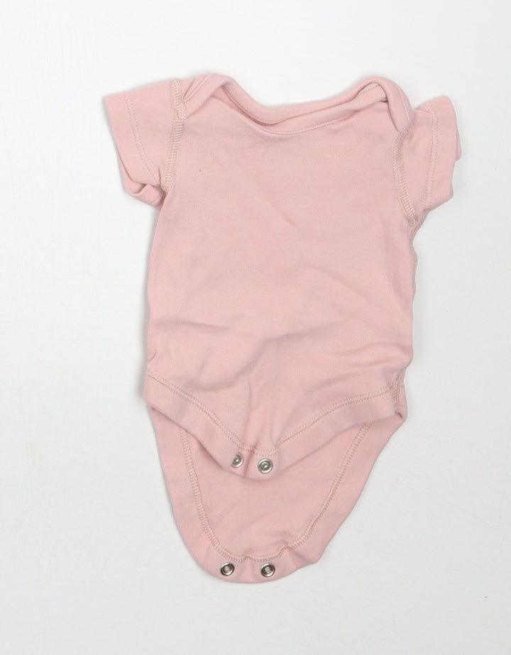 Marks and Spencer Girls Pink Babygrow One-Piece Size Newborn
