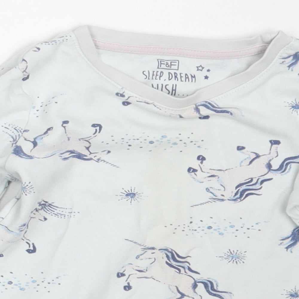 F&F Girls White   Pullover Jumper Size 3-4 Years