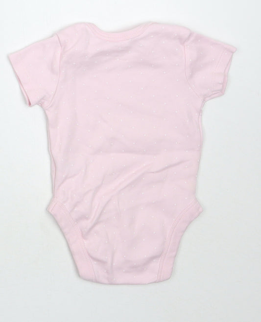 Pure Baby Girls Pink Polka Dot  Babygrow One-Piece Size 3-6 Months