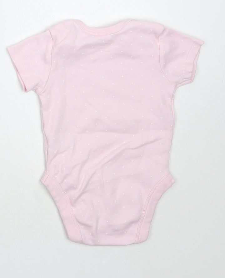 Pure Baby Girls Pink Polka Dot  Babygrow One-Piece Size 3-6 Months