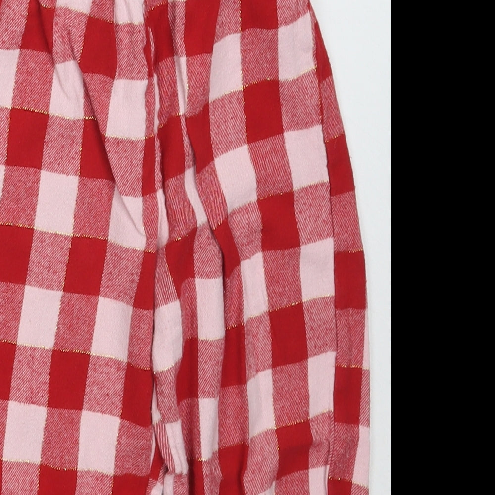 TU Girls Red Check   Pyjama Pants Size 3-4 Years