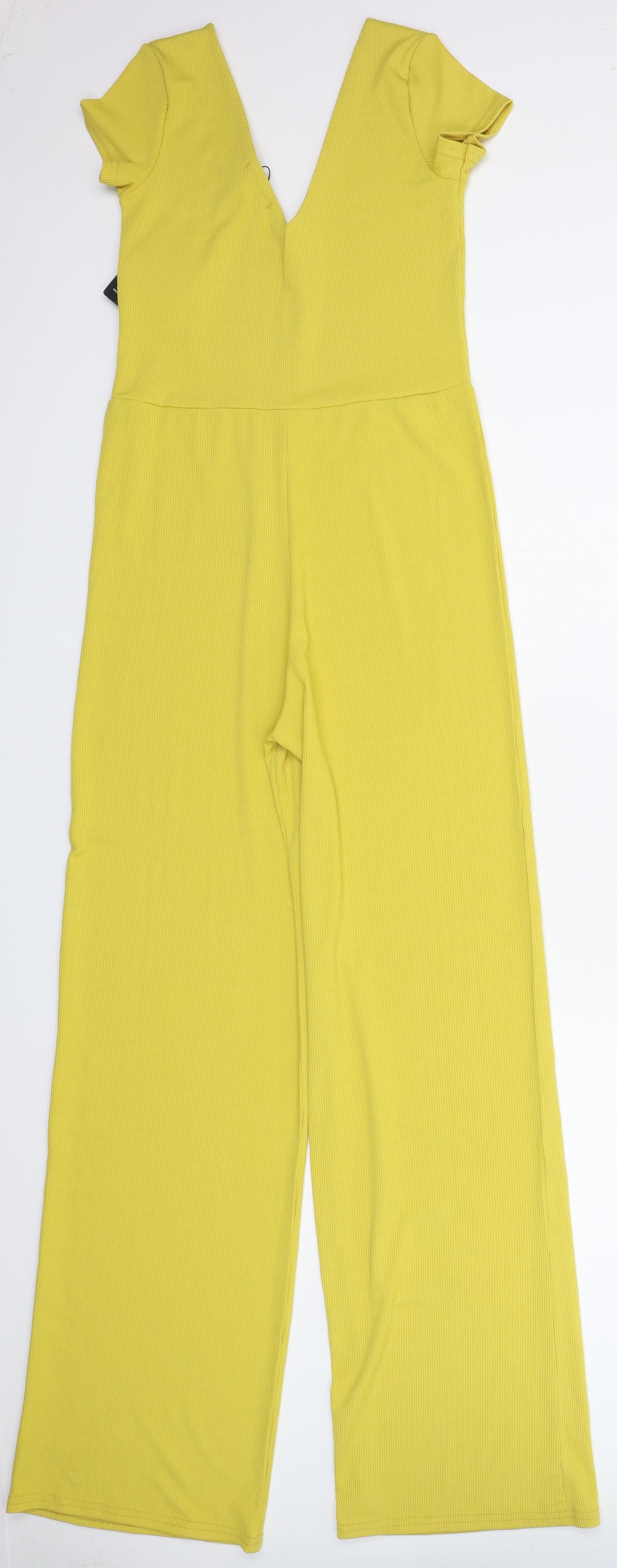 PRETTYLITTLETHING Womens Yellow   Jumpsuit One-Piece Size 6 L33 in