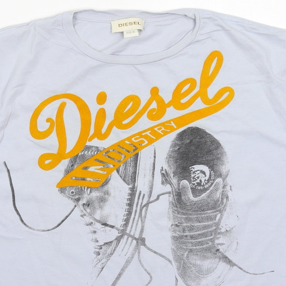 Diesel Mens Grey    T-Shirt Size XL