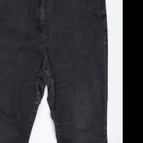 Preworn Womens Black  Denim Skinny Jeans Size 42 in L27 in