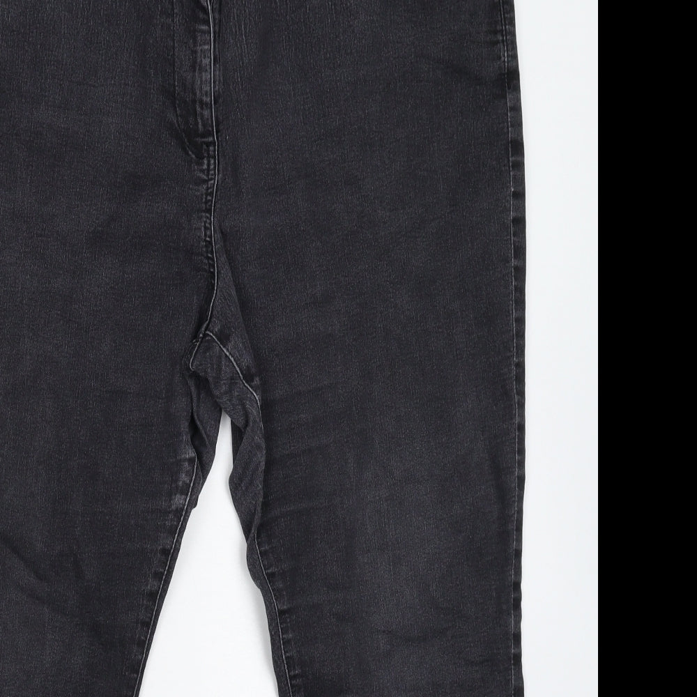 Preworn Womens Black  Denim Skinny Jeans Size 42 in L27 in