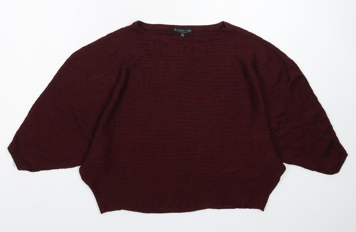 F&F Womens Brown Knit Pullover Jumper Size 8
