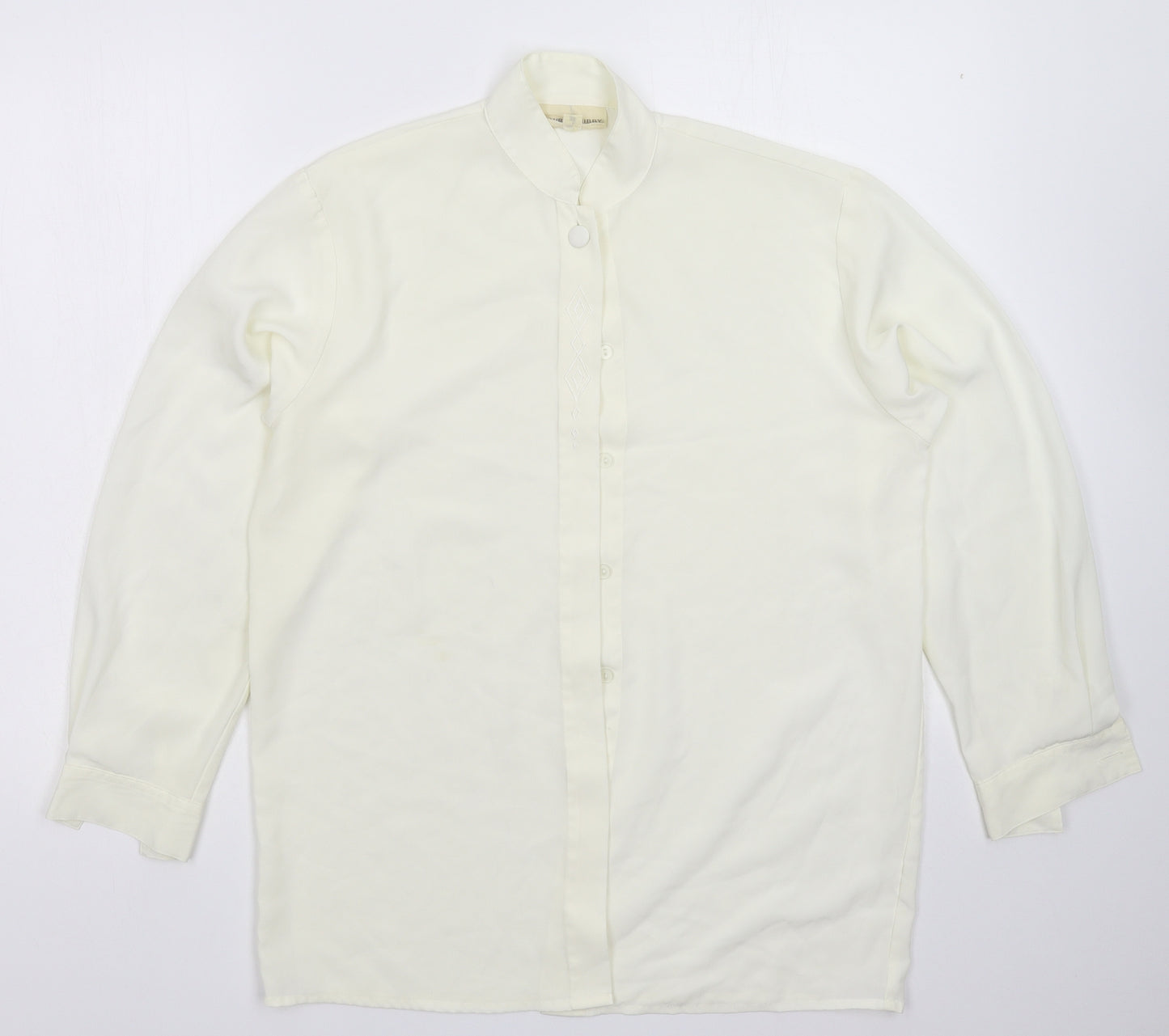 Laura Gribby Womens White   Basic Button-Up Size 10