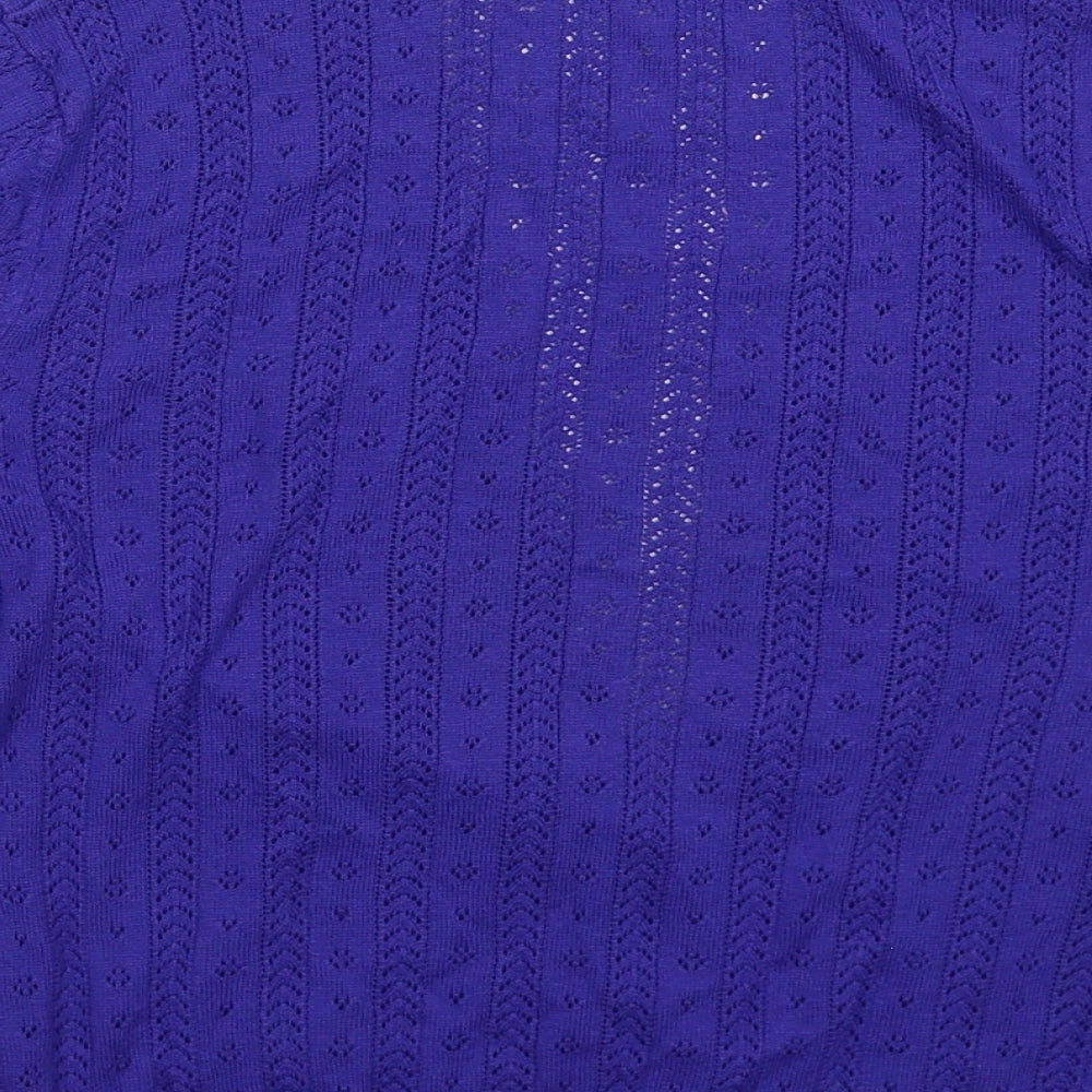 TU Womens Blue  Knit Cardigan Jumper Size 14