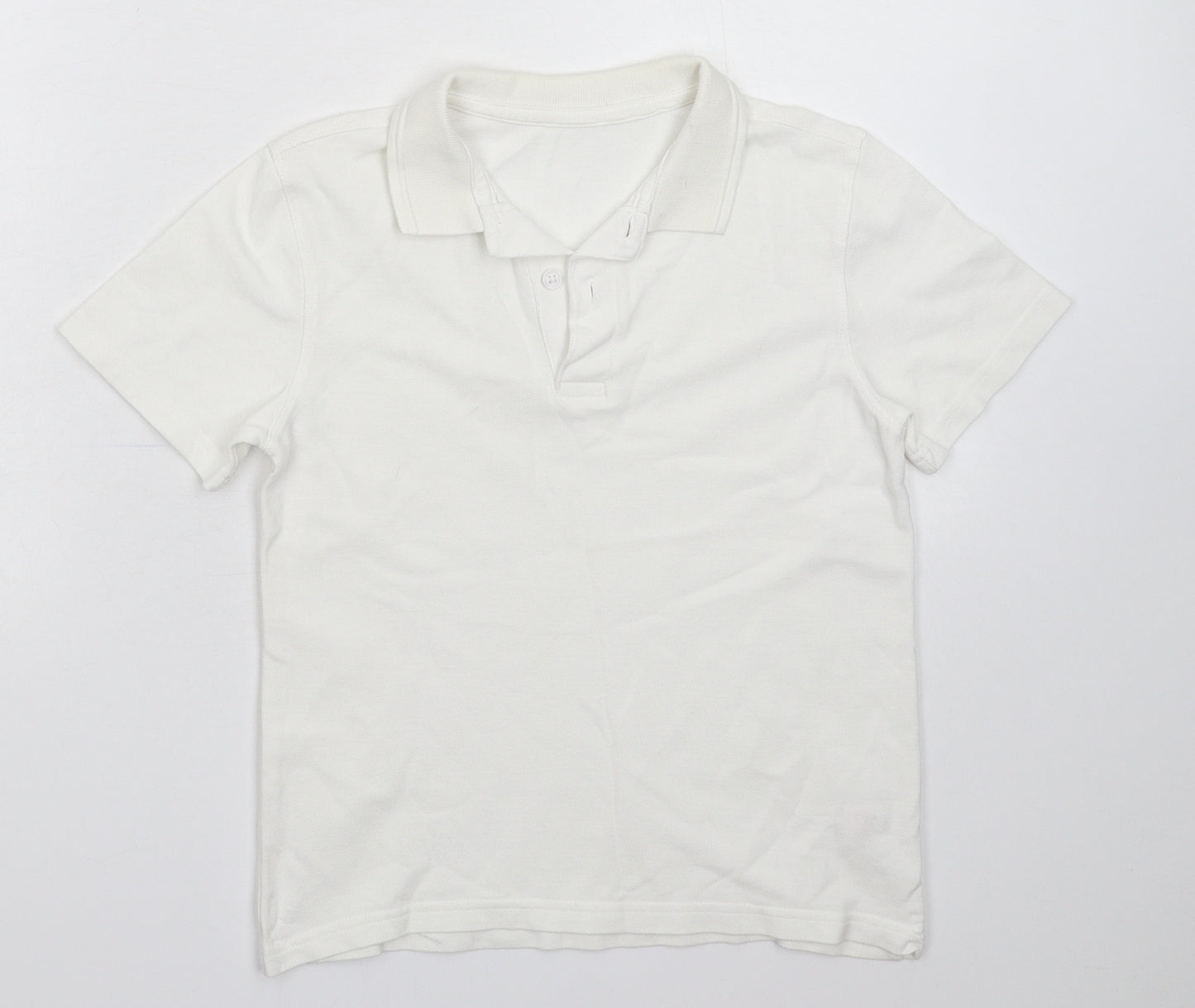 F&F Boys White   Basic Polo Size 8-9 Years