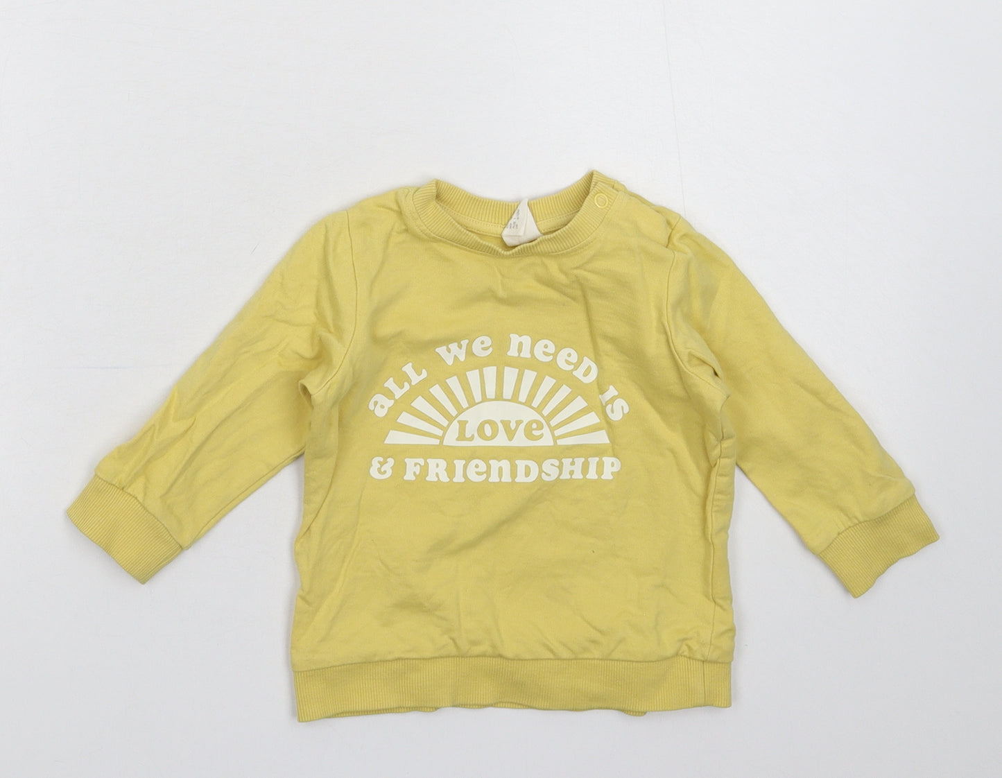 H&M Baby Yellow   Pullover Jumper Size 9-12 Months