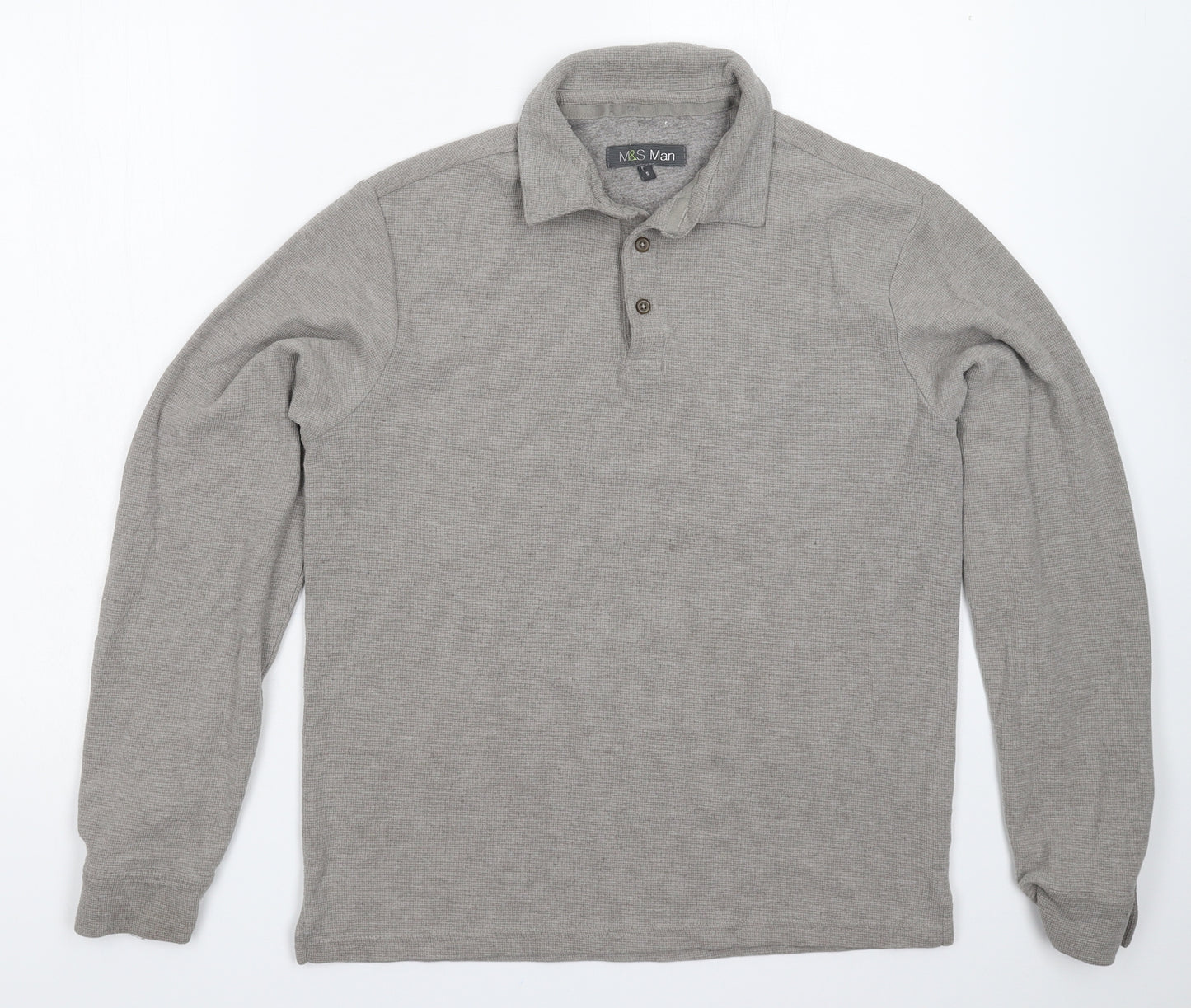 Marks and Spencer Mens Grey  Knit Pullover Jumper Size S