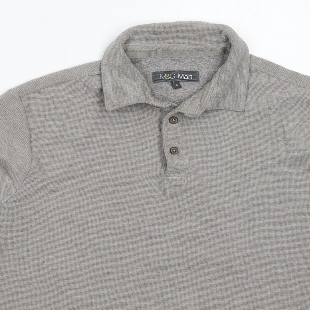 Marks and Spencer Mens Grey  Knit Pullover Jumper Size S