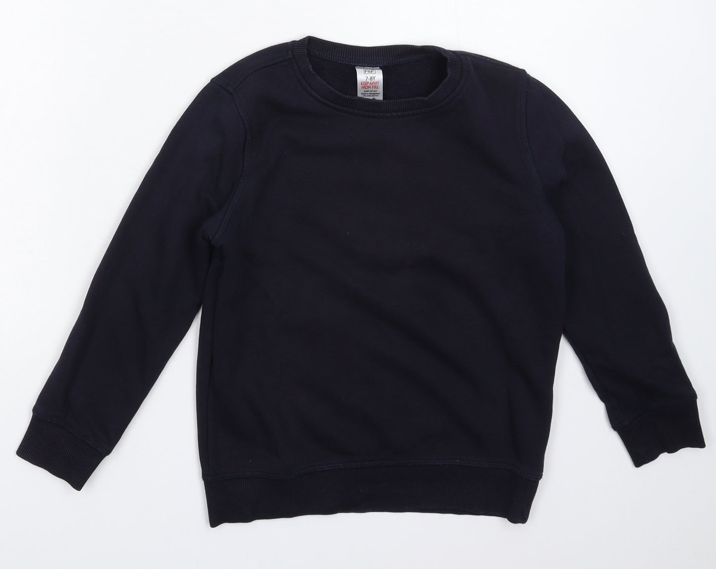 F&F Boys Blue   Pullover Sweatshirt Size 7-8 Years