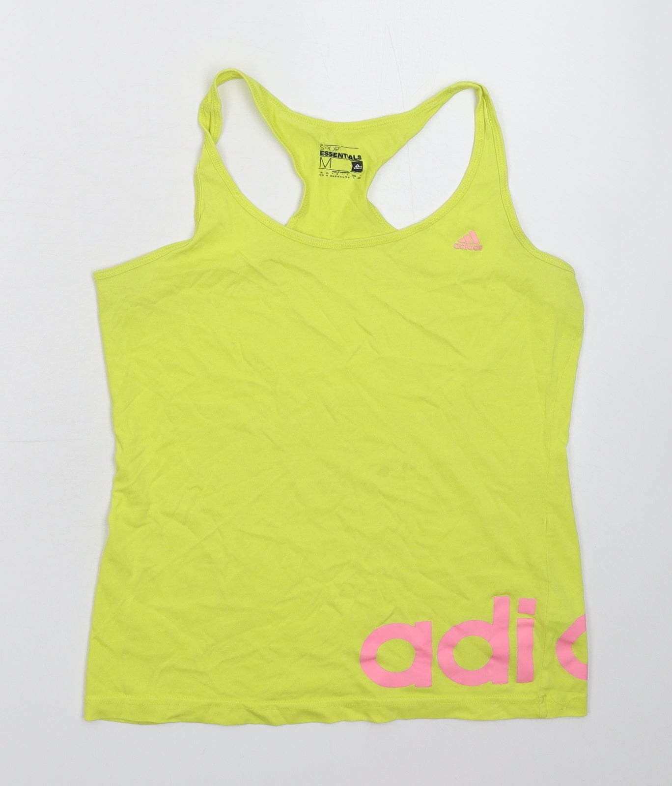 adidas Womens Yellow   Basic Tank Size 14
