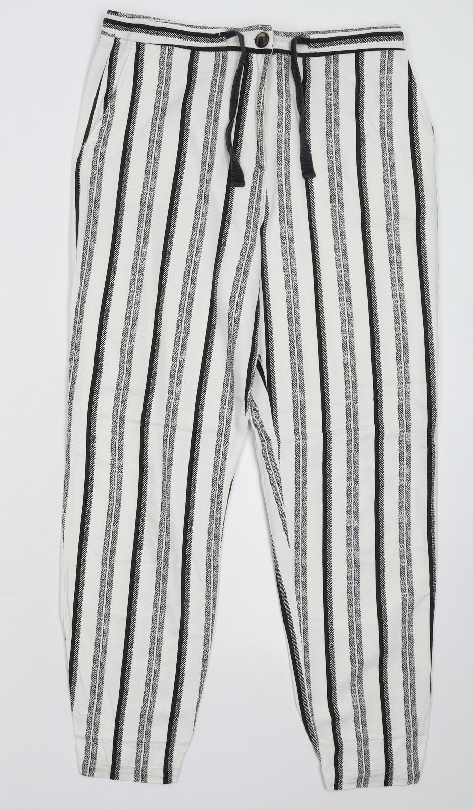 Topshop Womens Multicoloured Striped  Trousers  Size 12 L27 in