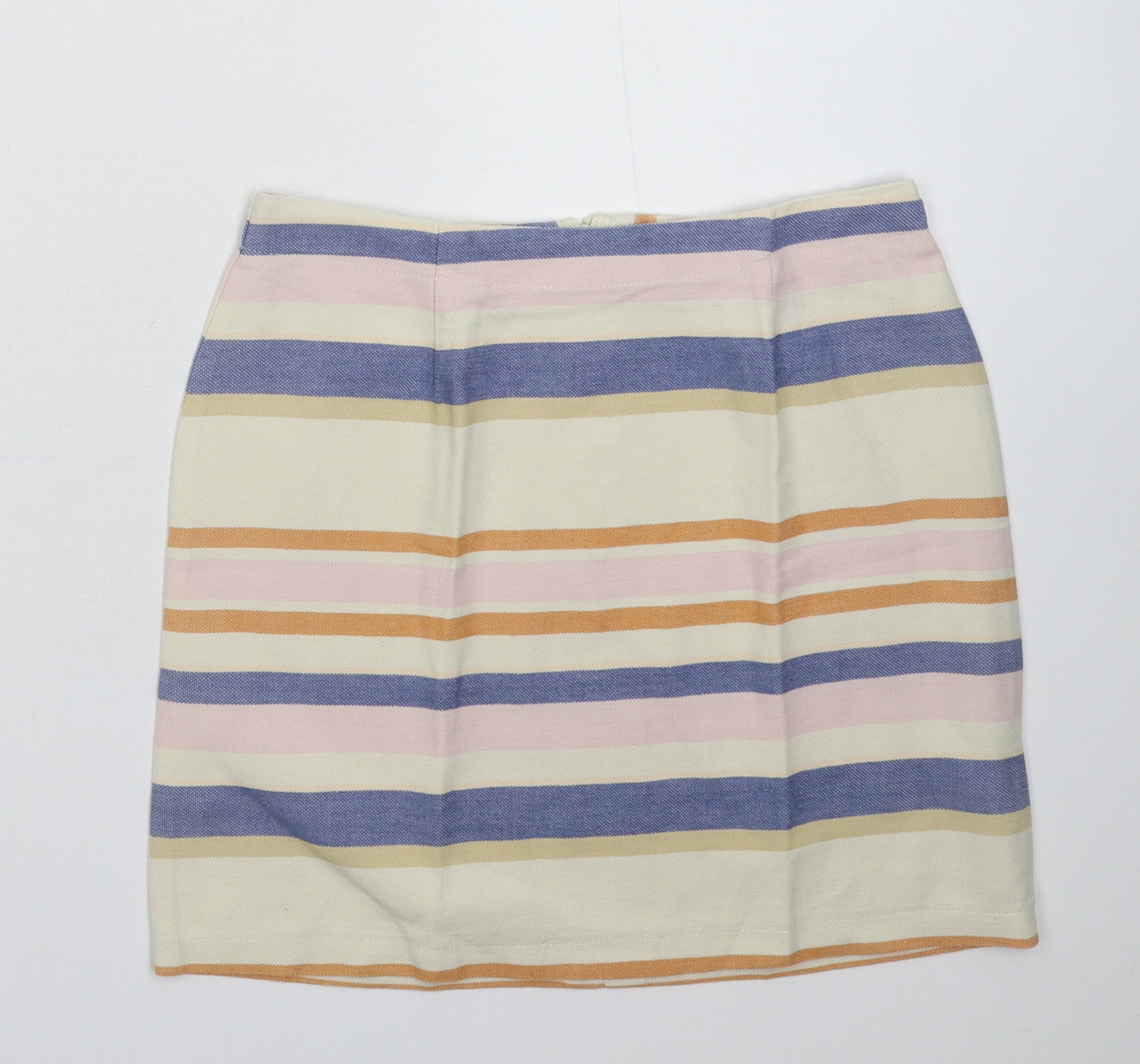 New Look Womens Beige Striped  Mini Skirt Size 10