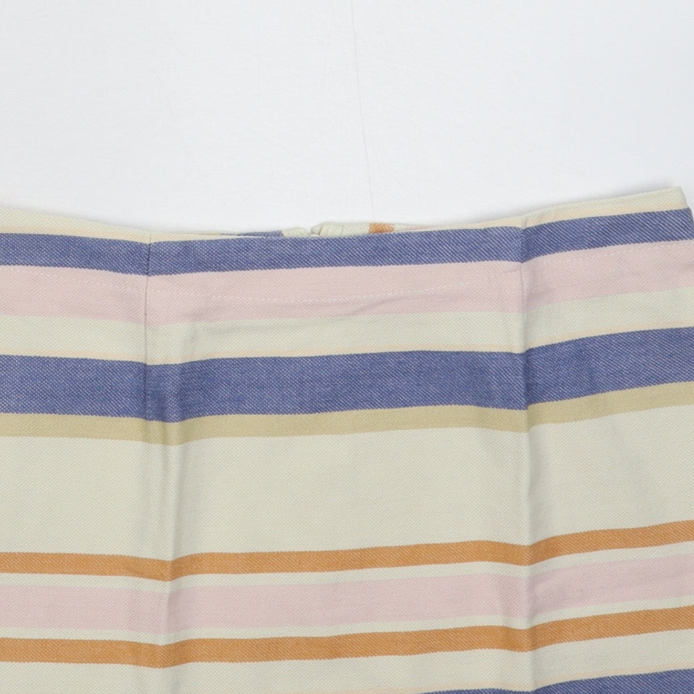 New Look Womens Beige Striped  Mini Skirt Size 10