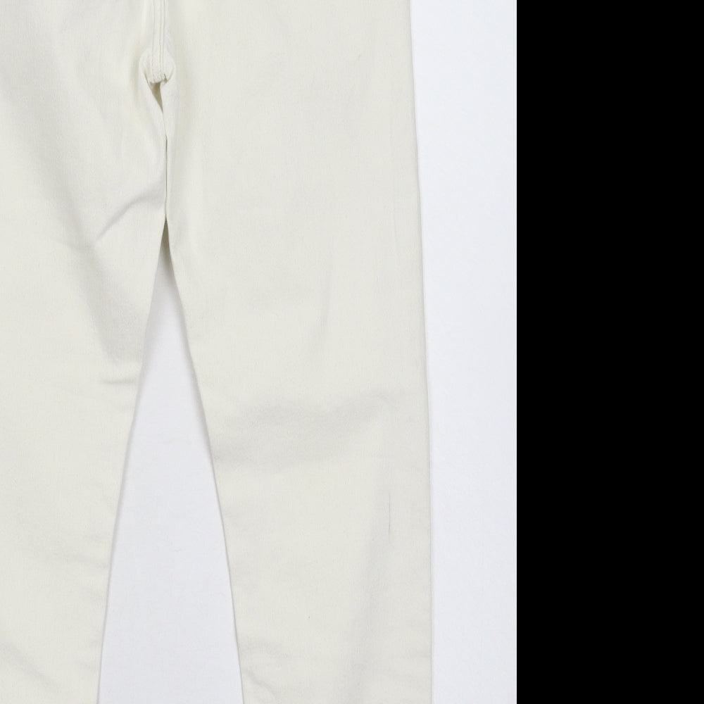 Marks and Spencer Womens White  Denim Cropped Jeans Size 12 L25 in