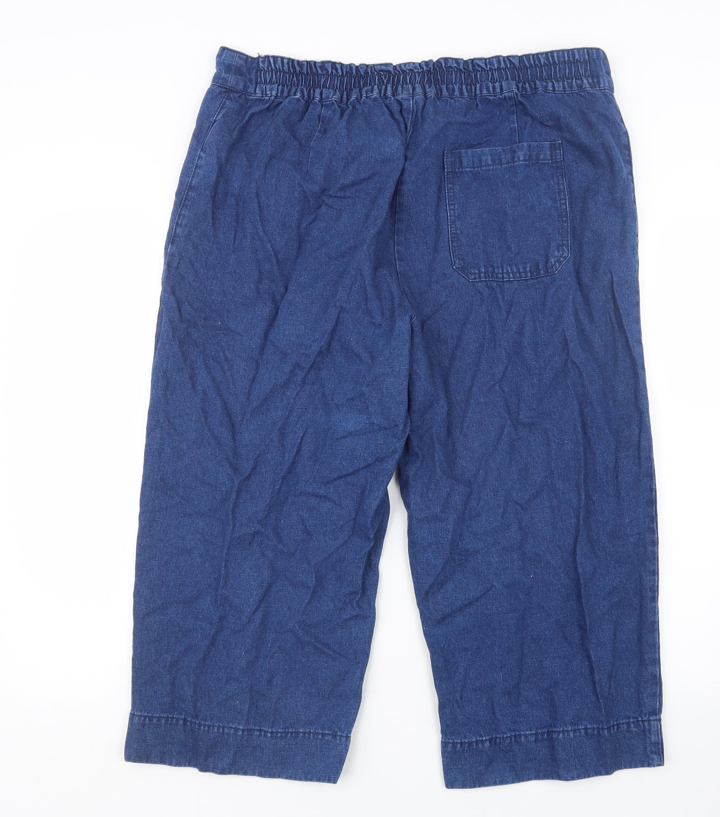 Seasalt Womens Blue  Denim Cropped Trousers Size 18 L20.5 in