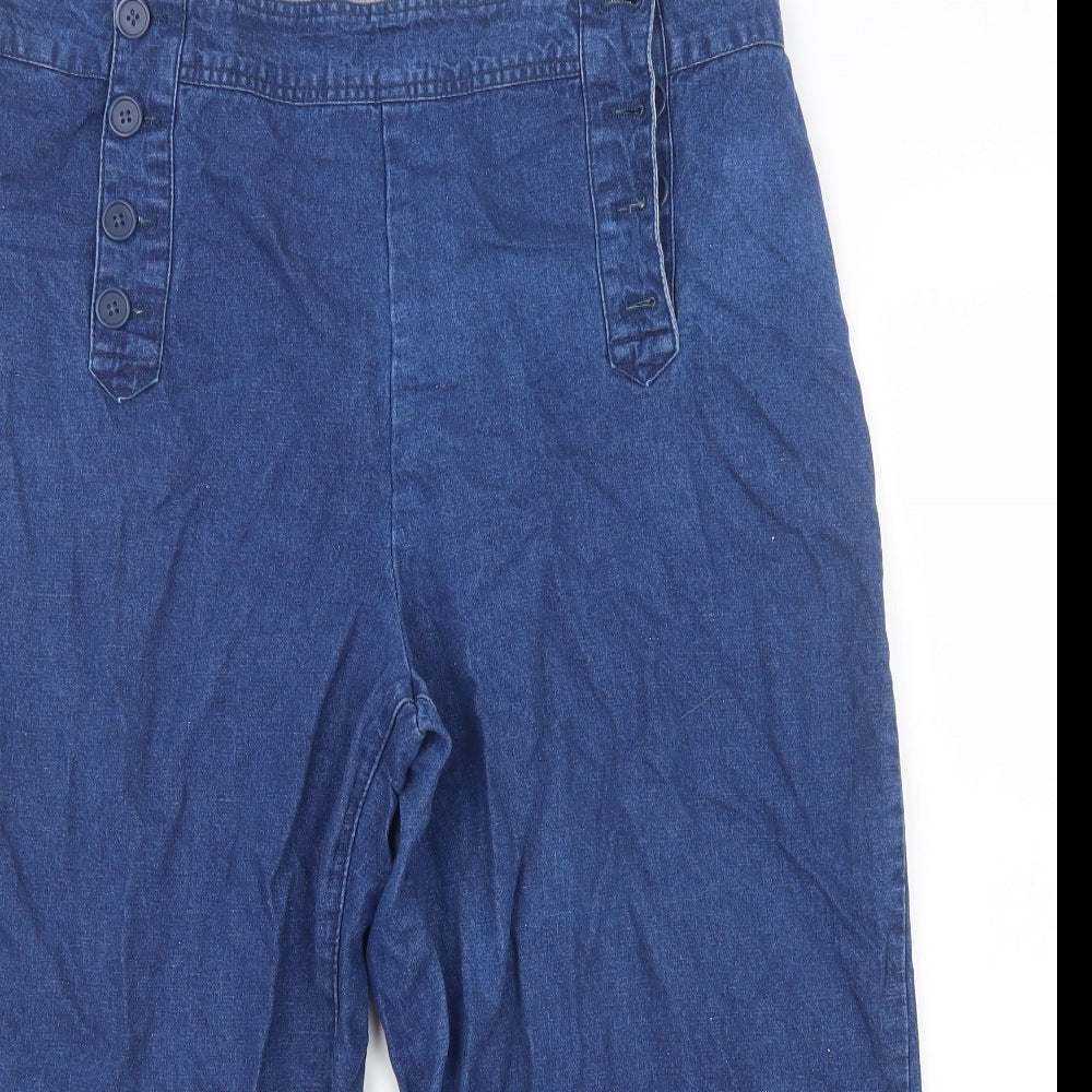 Seasalt Womens Blue  Denim Cropped Trousers Size 18 L20.5 in