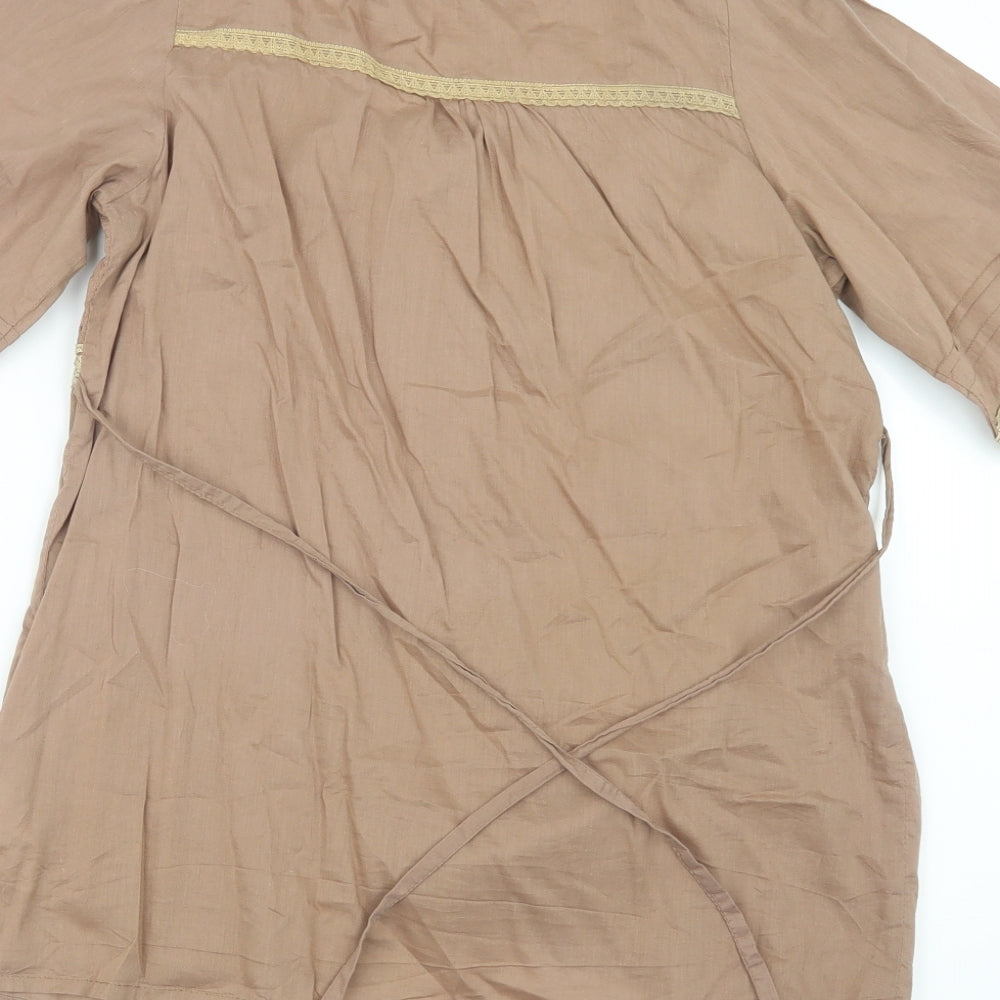 Dorothy Perkins Womens Brown   Basic Blouse Size 10