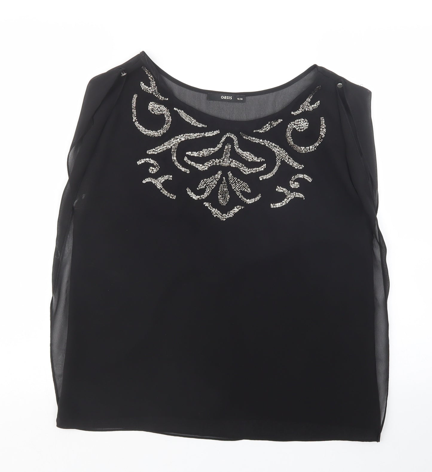 Oasis Womens Black   Basic Blouse Size 10