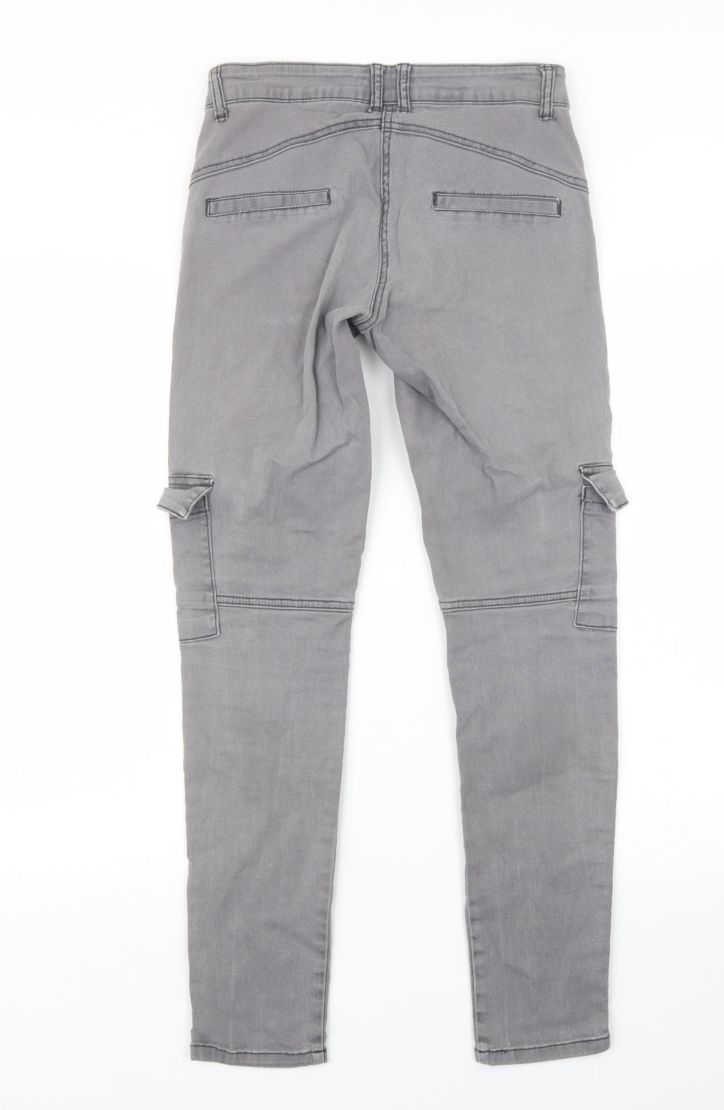 24:7 Womens Grey  Denim Straight Jeans Size 10 L28.5 in