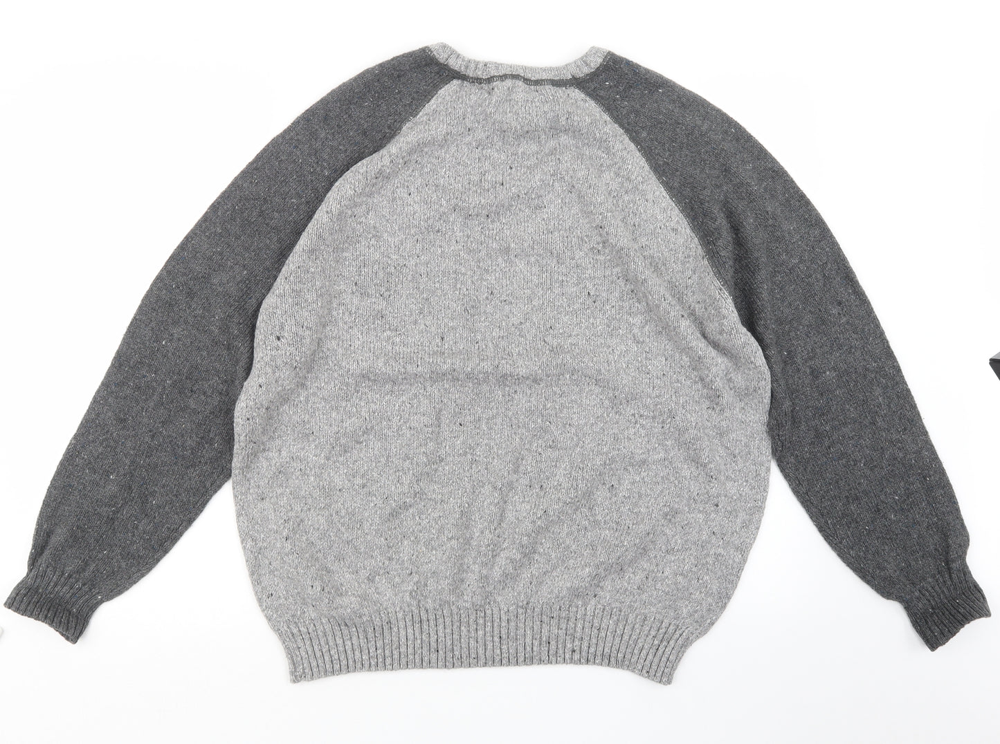 Easy Mens Grey  Knit Pullover Jumper Size XL