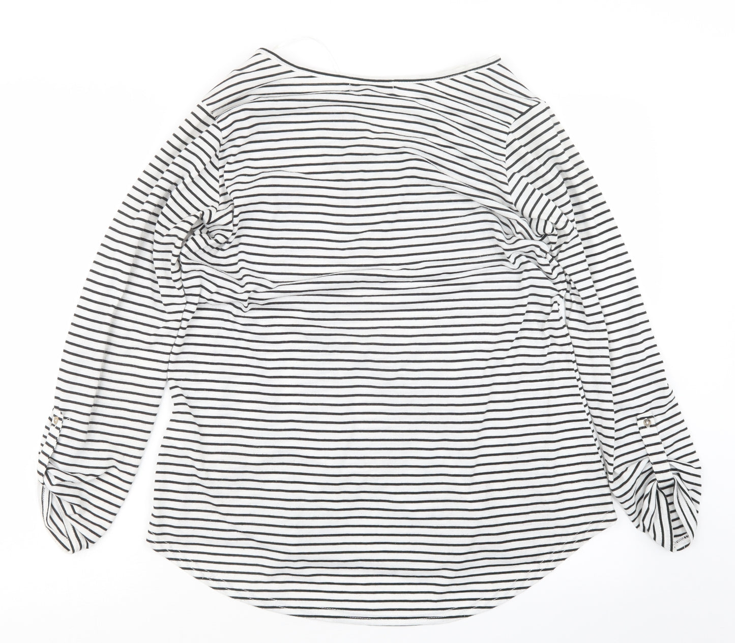 Primark Womens Black Striped  Basic T-Shirt Size 14