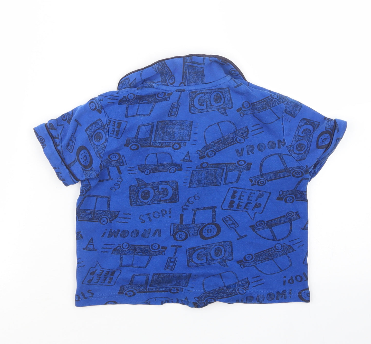 George Boys Blue Geometric   Pyjama Top Size 3-4 Years