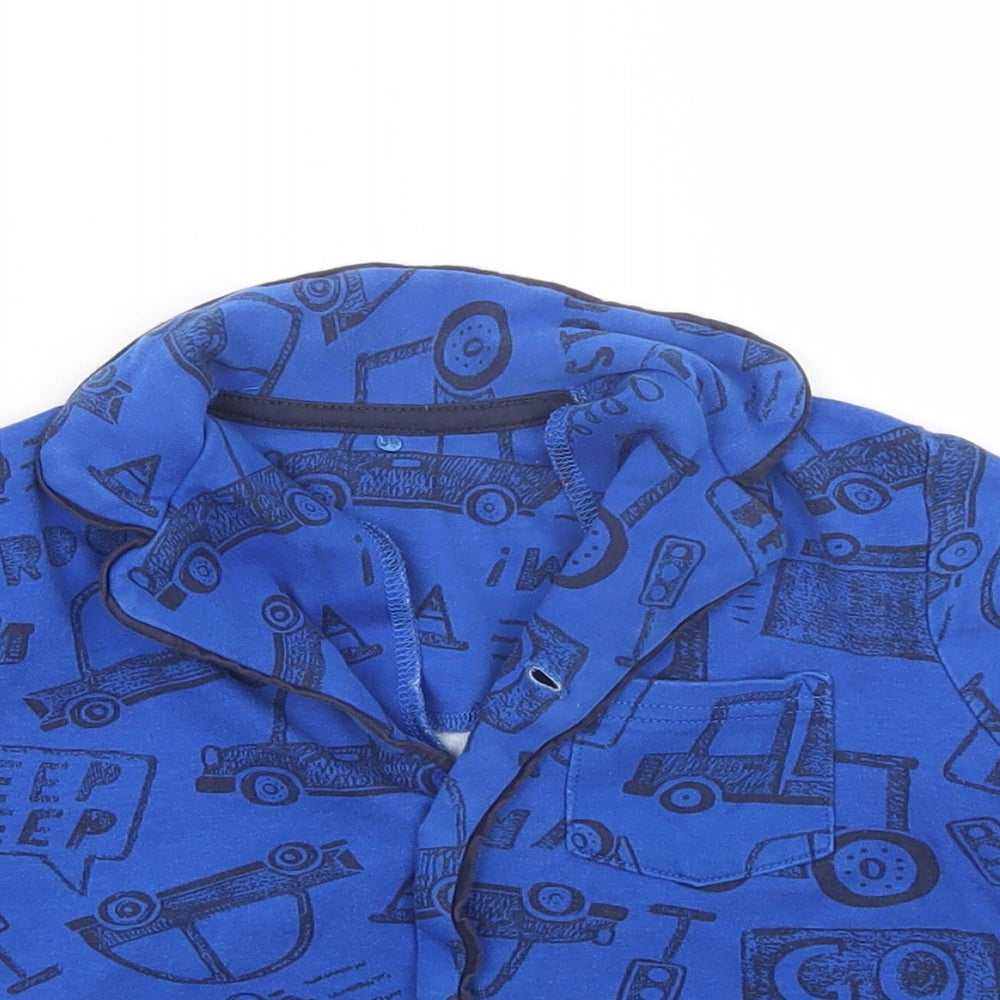 George Boys Blue Geometric   Pyjama Top Size 3-4 Years