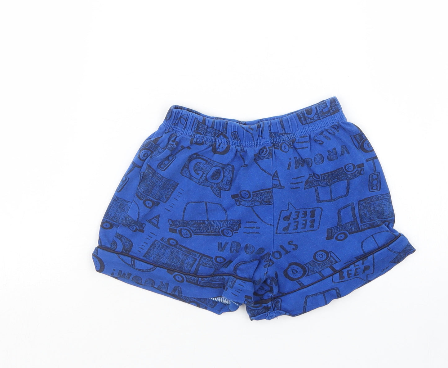 George Boys Blue Geometric   Sleep Shorts Size 3-4 Years