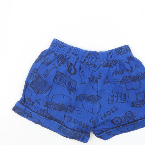 George Boys Blue Geometric   Sleep Shorts Size 3-4 Years