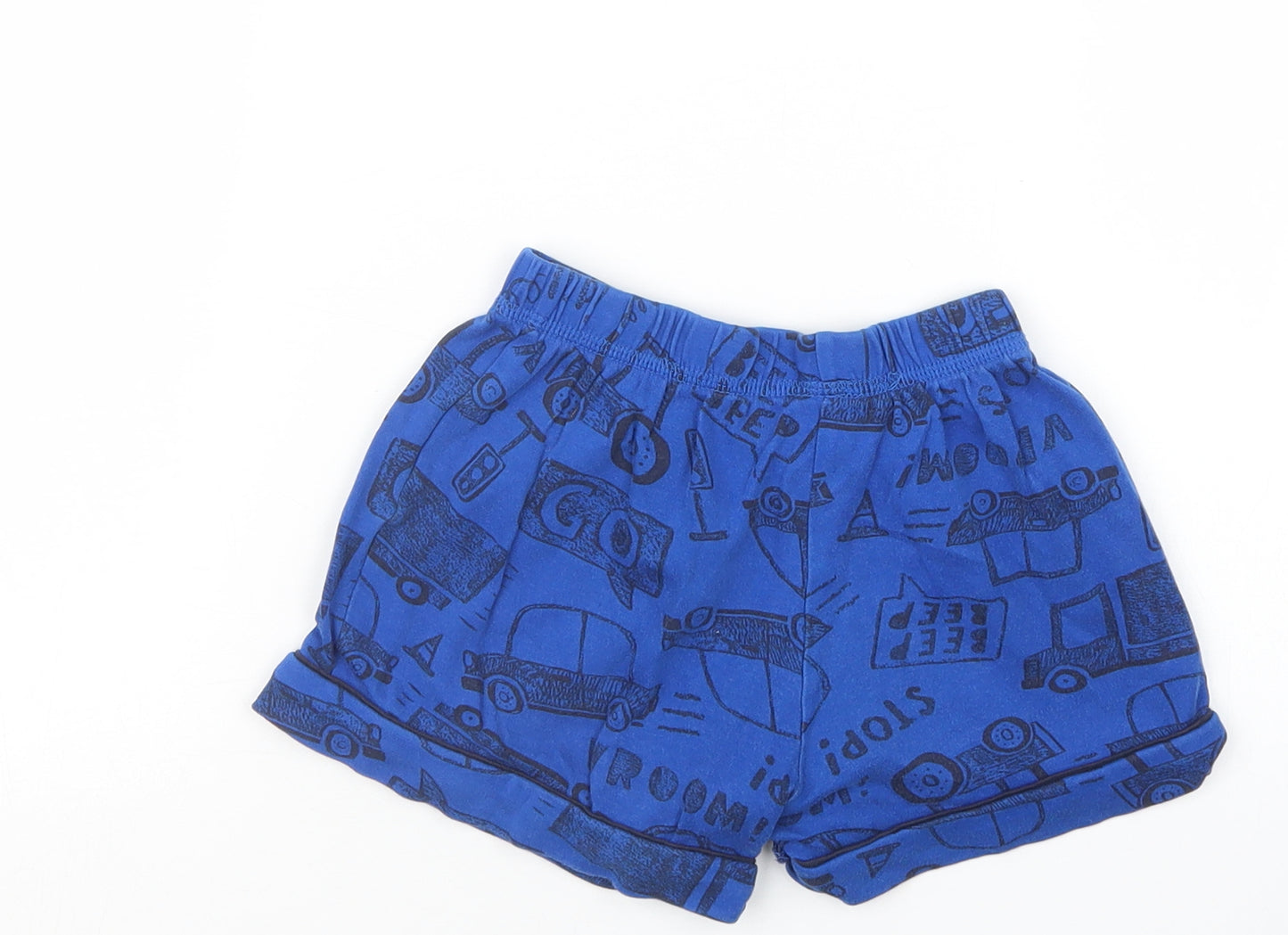 George Boys Blue Geometric   Sleep Shorts Size 3-4 Years