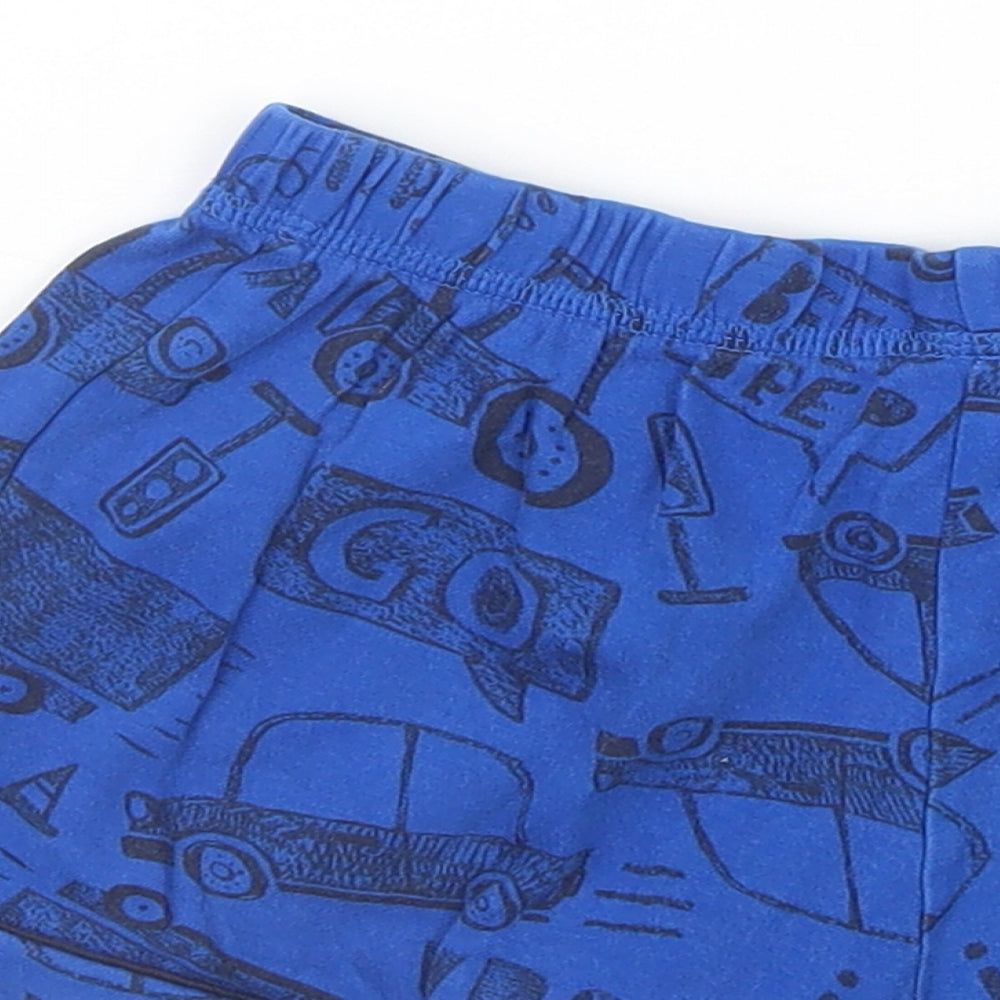 George Boys Blue Geometric   Sleep Shorts Size 3-4 Years