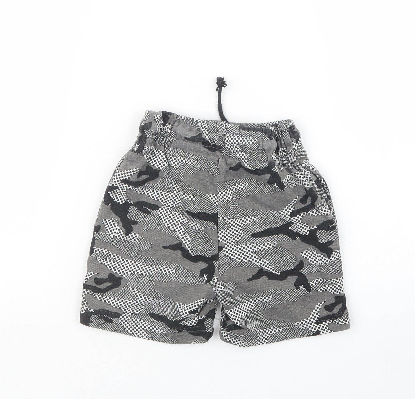 Nutmeg Boys Grey Geometric  Sweat Shorts Size 3-4 Years