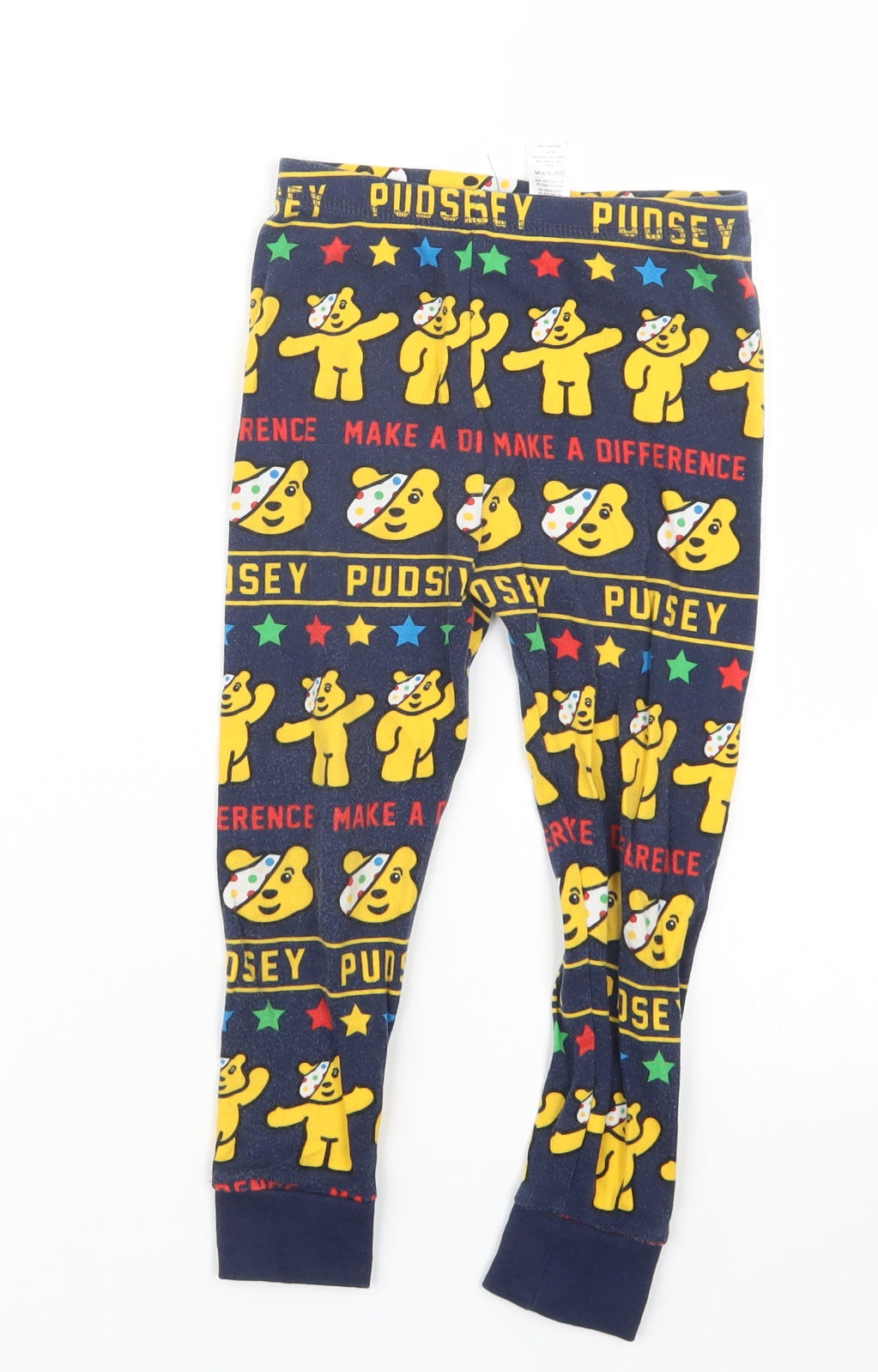 George Girls Blue Geometric  Capri Pyjama Set Size 3-4 Years  - Pudsey