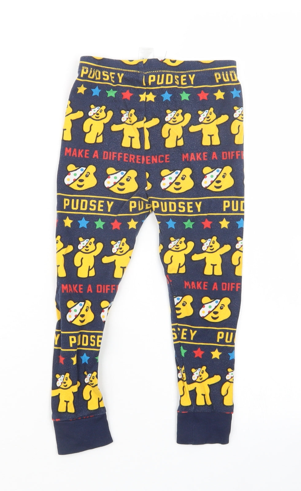George Girls Blue Geometric  Capri Pyjama Set Size 3-4 Years  - Pudsey