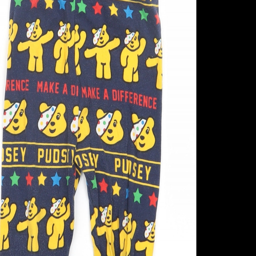 George Girls Blue Geometric  Capri Pyjama Set Size 3-4 Years  - Pudsey