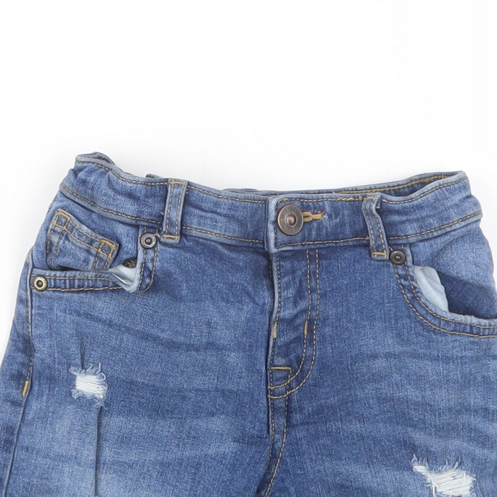 River Island Boys Blue  Denim Bermuda Shorts Size 3-4 Years