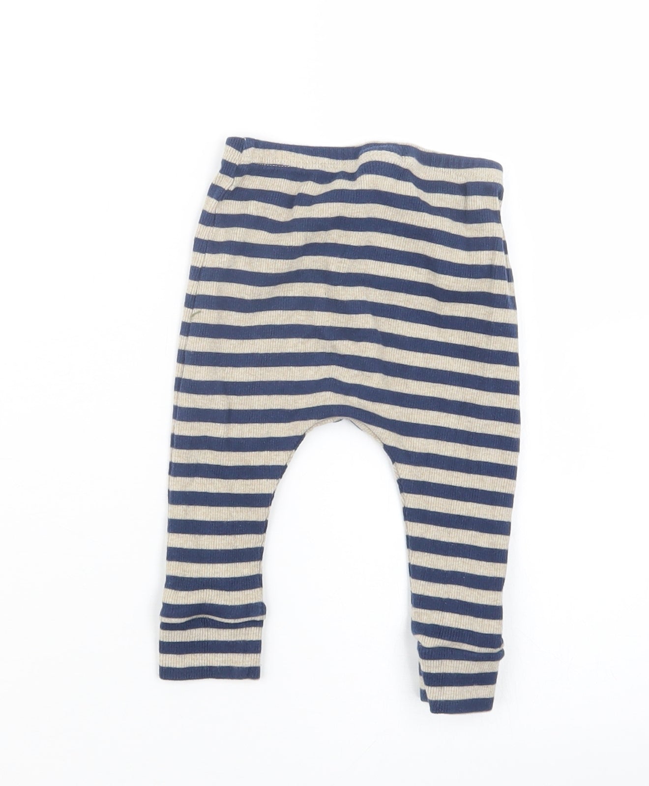 NEXT Boys Blue Striped  Capri Trousers Size 6-9 Months