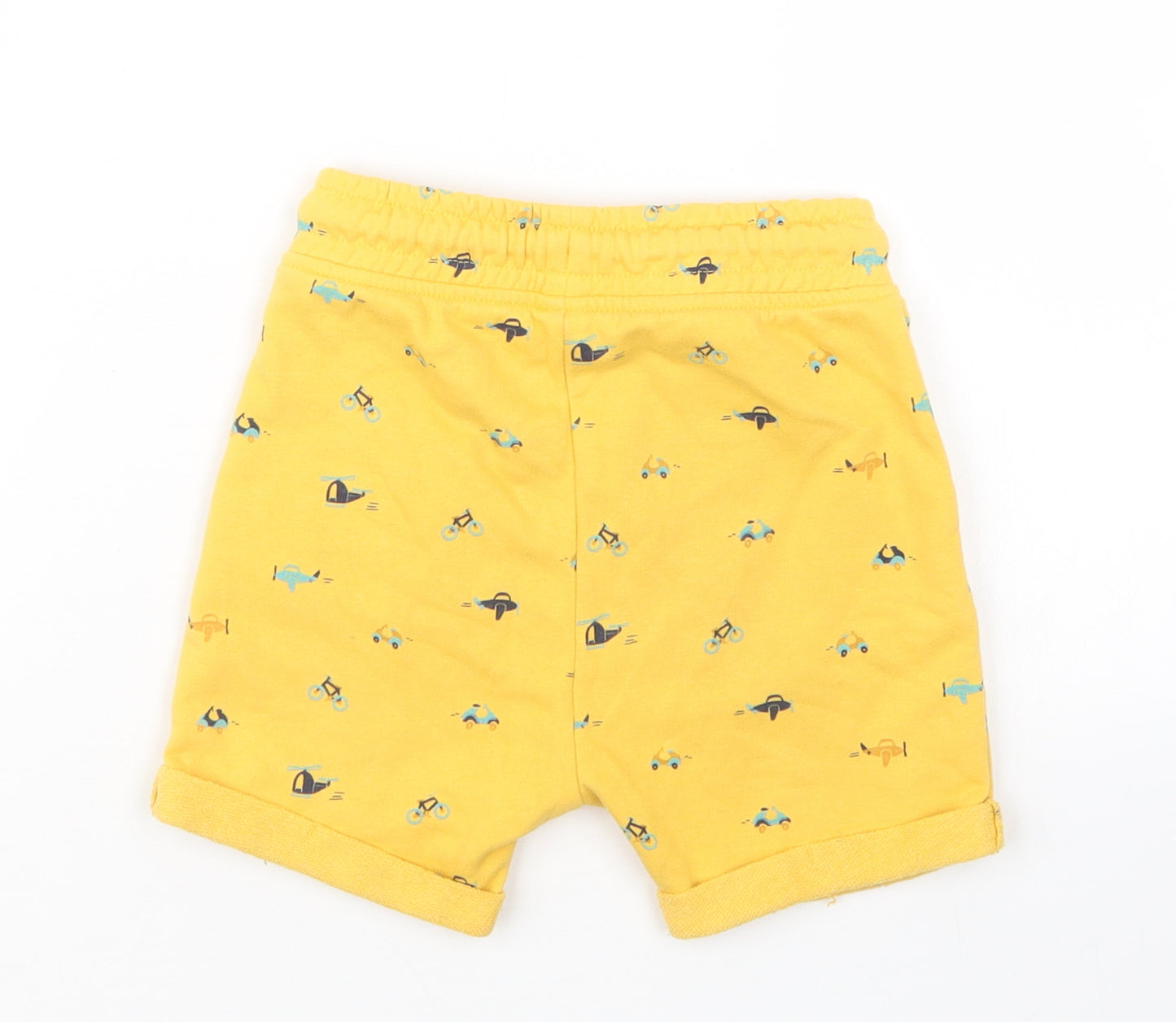 George Boys Yellow Geometric  Bermuda Shorts Size 3-4 Years