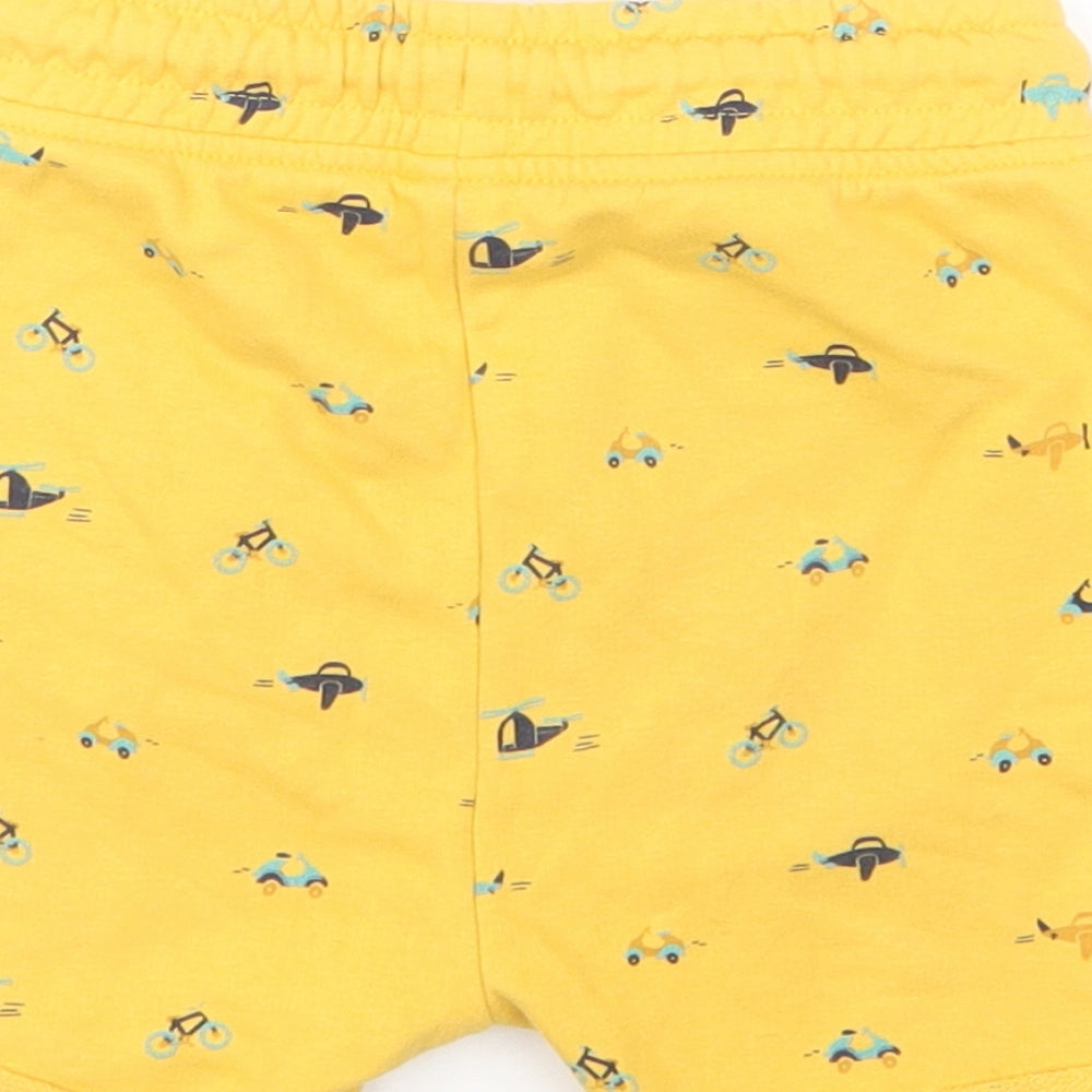 George Boys Yellow Geometric  Bermuda Shorts Size 3-4 Years