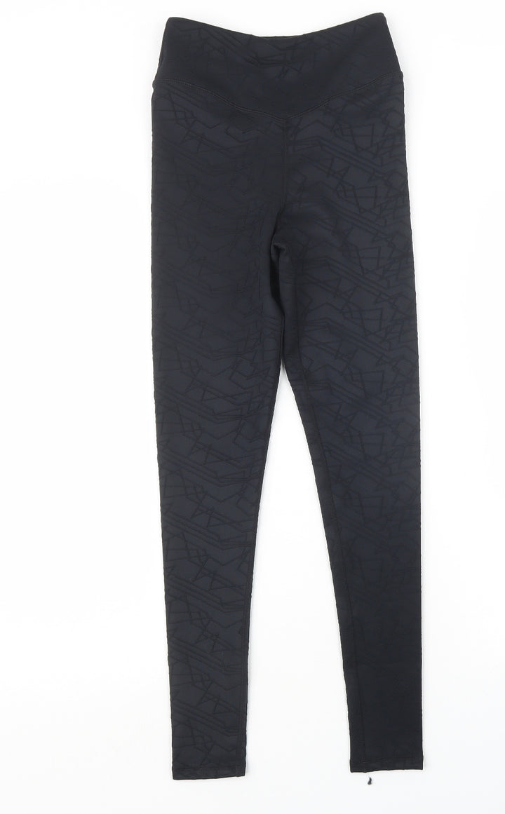 Boux Sport Womens Black Capri Leggings Size 6 L25.5 in