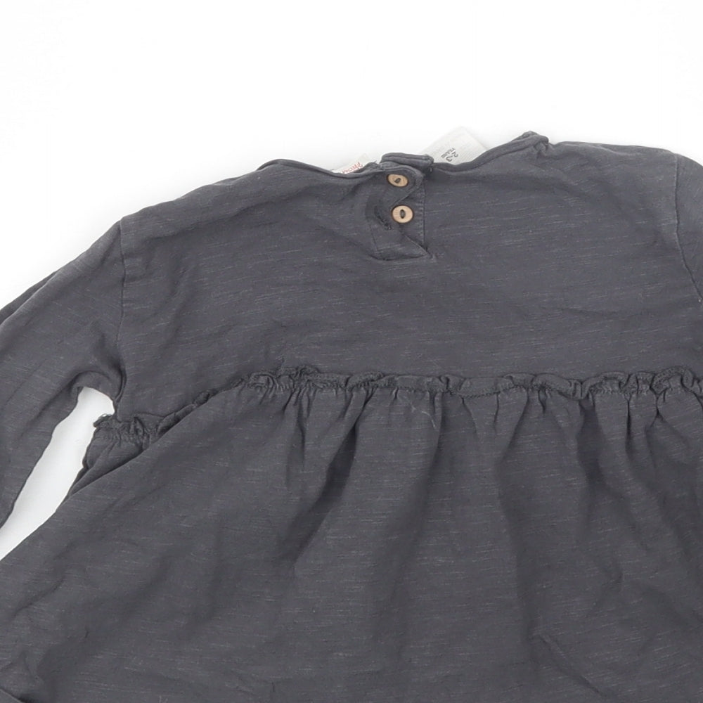 Zara Girls Grey   Basic T-Shirt Size 2-3 Years