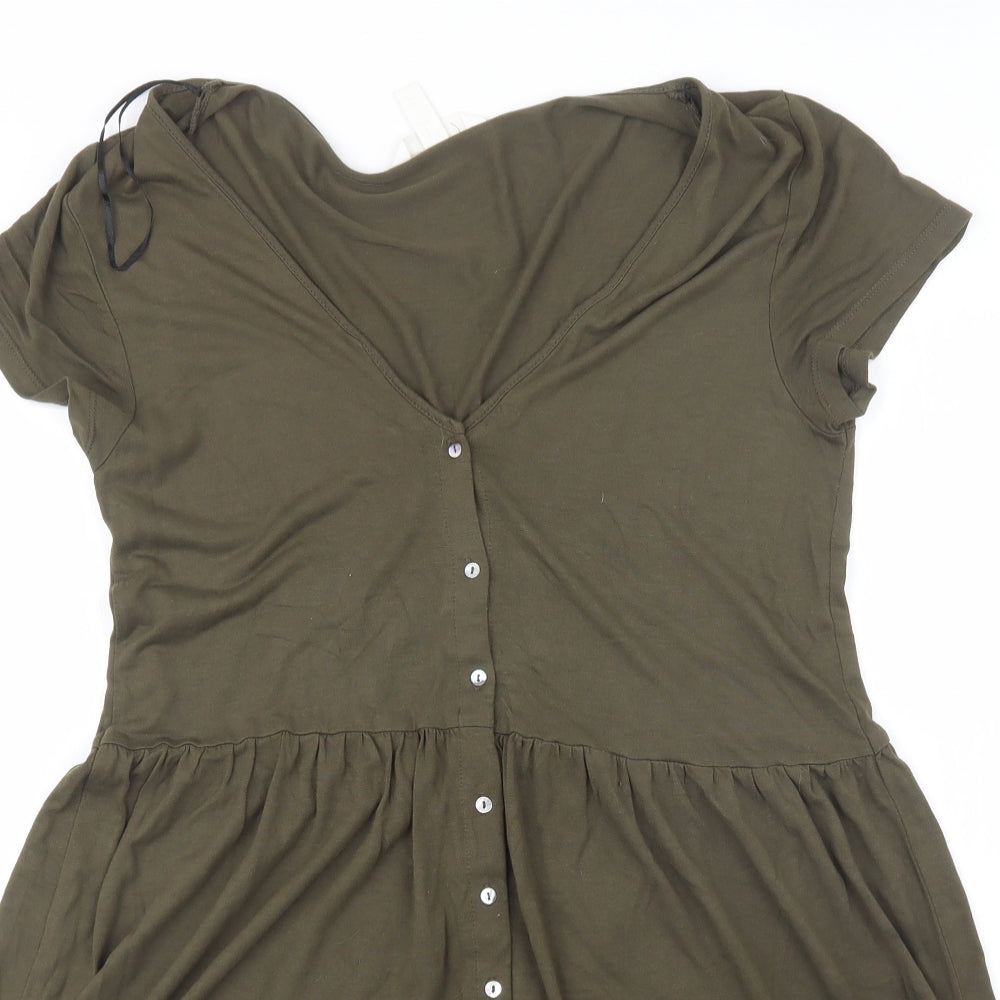 H&M Womens Green   T-Shirt Dress  Size M