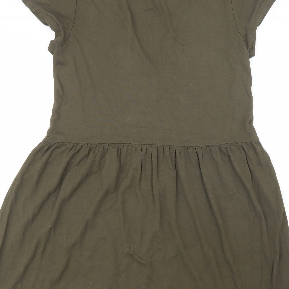 H&M Womens Green   T-Shirt Dress  Size M