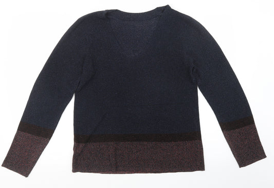 Front view of Next women’s blue jumper, size UK 18