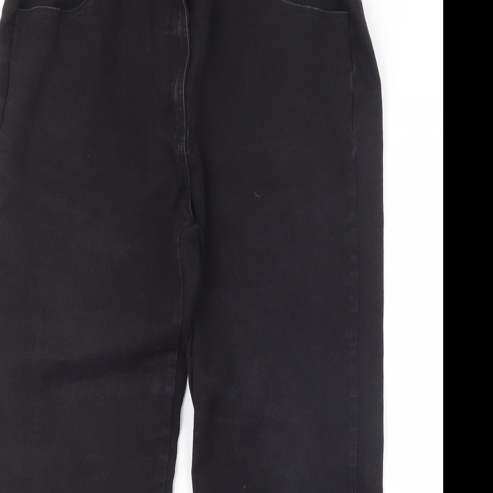 Bonmarché Womens Black  Denim Straight Jeans Size 20 L26 in