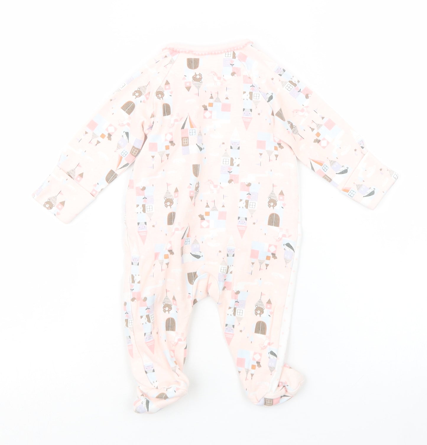 TU Girls Pink Geometric  Babydoll One Piece Size 0-3 Months